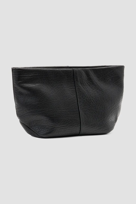 AllSaints borsetă de piele HEX GRAIN W127XC negru SS25