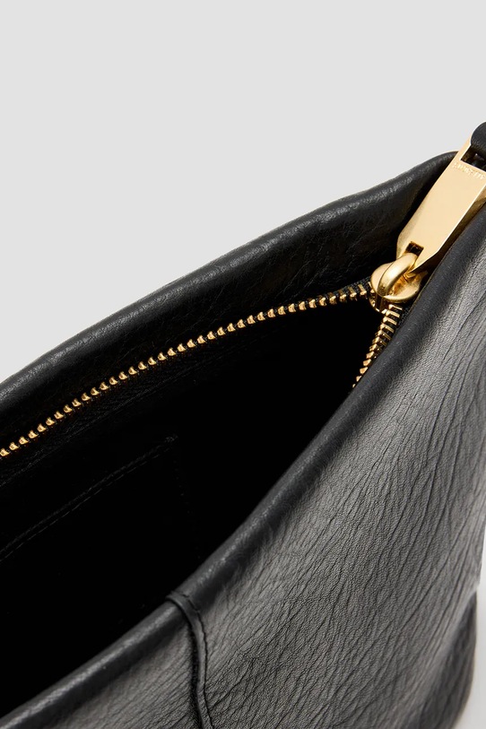 AllSaints borsetă de piele HEX GRAIN negru W127XC