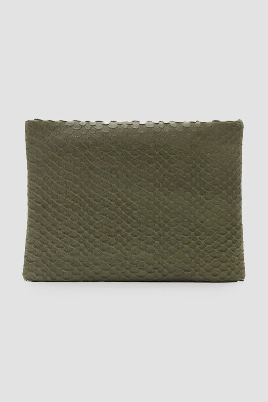 AllSaints pochette di pelle BETTINA SNAKE pelle fiore verde W288XC