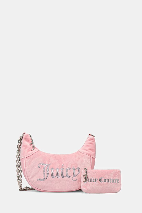Βελούδινη τσάντα Juicy Couture KIMBERLY υφασμάτινο ροζ BEJQL8764WPO