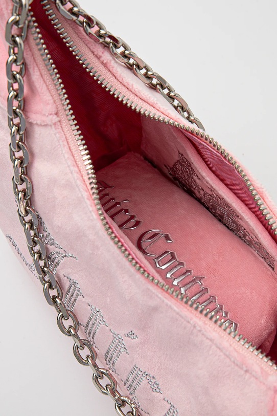 Juicy Couture torebka welurowa KIMBERLY BEJQL8764WPO różowy