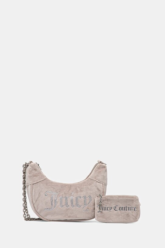 Juicy Couture geantă de mână din catifea KIMBERLY nu incape in A4 bej BEJQL8764WPO