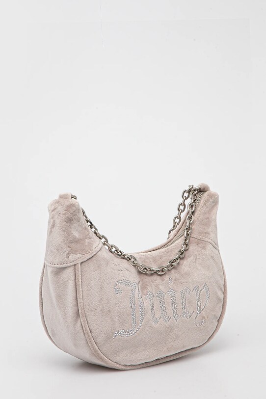 Juicy Couture geantă de mână din catifea KIMBERLY BEJQL8764WPO bej SS25