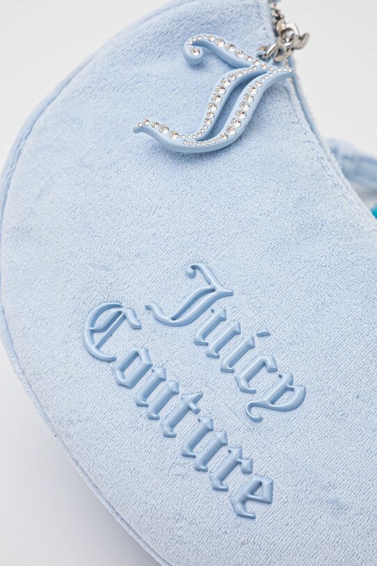Juicy Couture geantă de mână din catifea BLOSSOM RHINESTONE CHAIN BEJL58834WCO albastru SS25