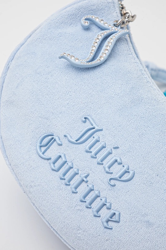 Velurová kabelka Juicy Couture BLOSSOM RHINESTONE CHAIN BEJL58834WCO modrá SS25