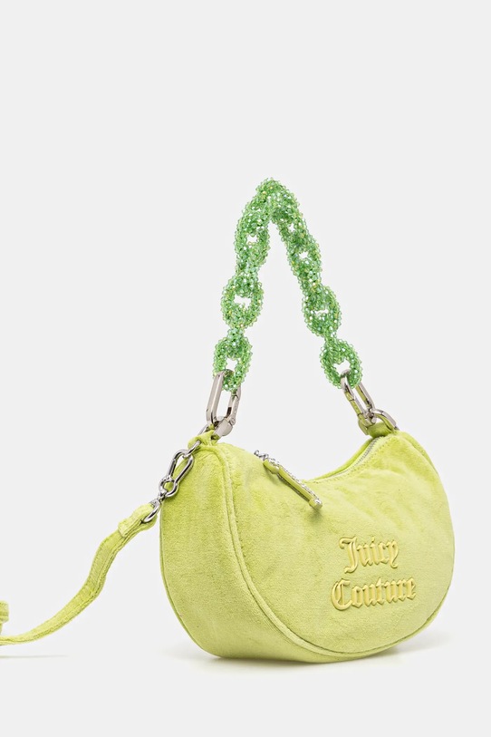 Juicy Couture torebka welurowa BLOSSOM RHINESTONE CHAIN BEJL58834WCO zielony SS25