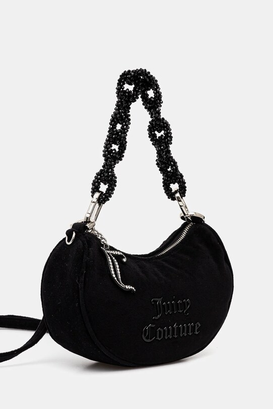 Велюрова сумочка Juicy Couture BLOSSOM RHINESTONE CHAIN BEJL58834WCO чорний SS25