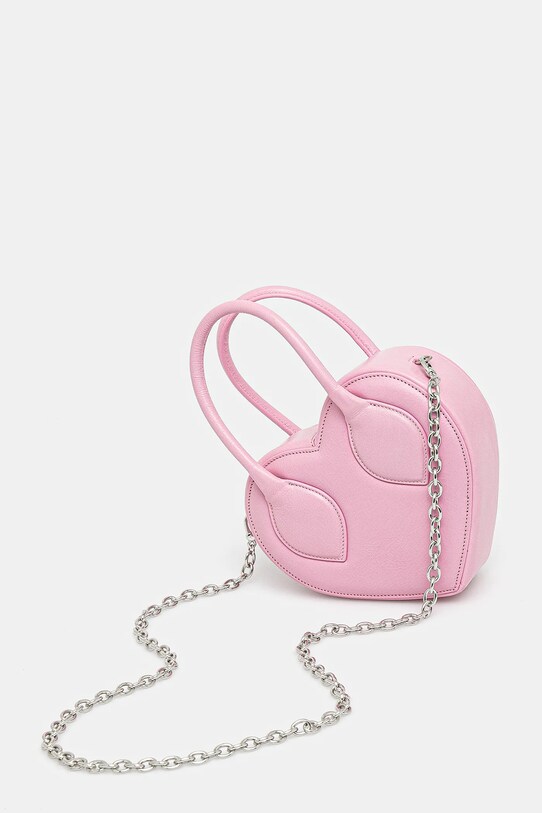 Accesorii AMBUSH geantă de piele Heart Top Handle Bag 12115033 roz