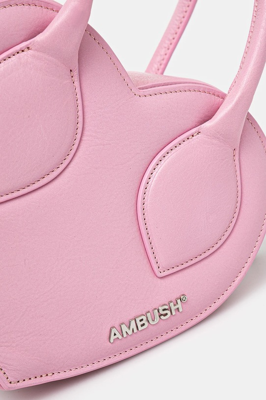 AMBUSH geantă de piele Heart Top Handle Bag roz 12115033