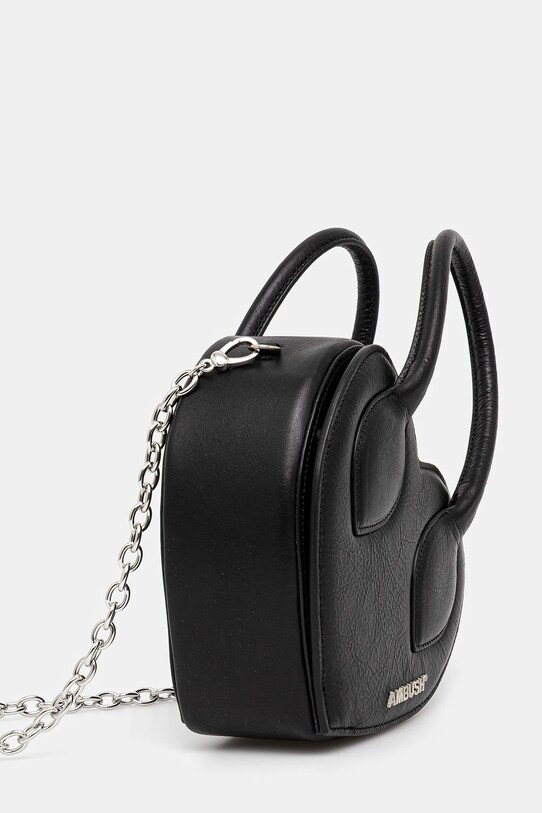 AMBUSH torebka skórzana Heart Top Handle Bag 12115033 czarny SS25