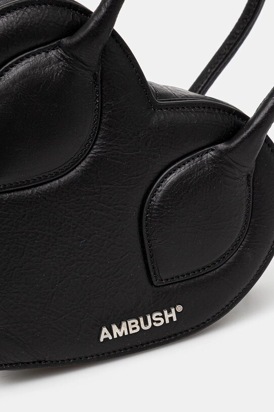 Kožna torba AMBUSH Heart Top Handle Bag crna 12115033
