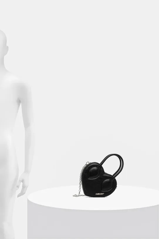 AMBUSH torebka skórzana Heart Top Handle Bag 12115033