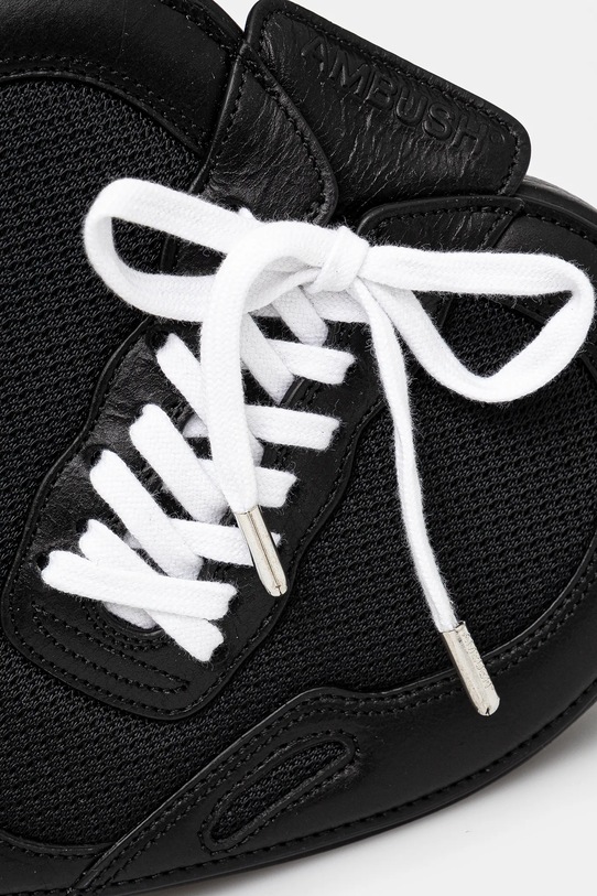 Kožna torba AMBUSH Strapped Heart Shoulder Bag crna 12115063