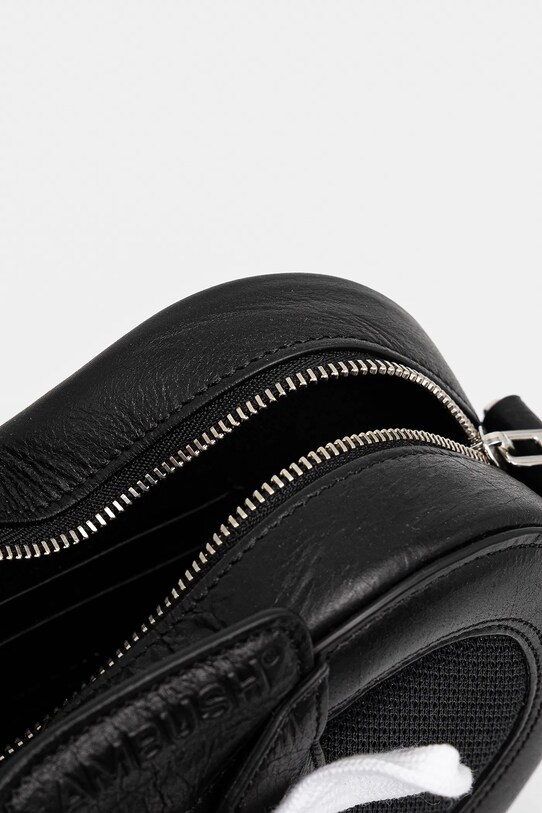 AMBUSH geantă de piele Strapped Heart Shoulder Bag 12115063 negru