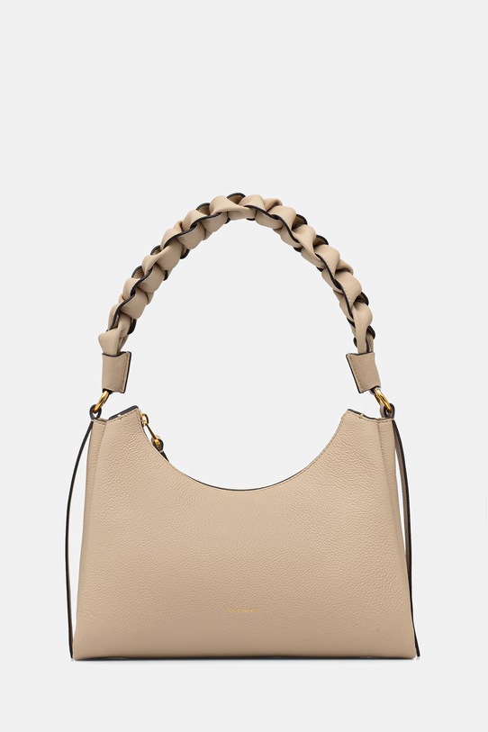 Coccinelle torebka skórzana BOHEME GRANA DOUBLE skóra licowa beżowy M50.13.03.01