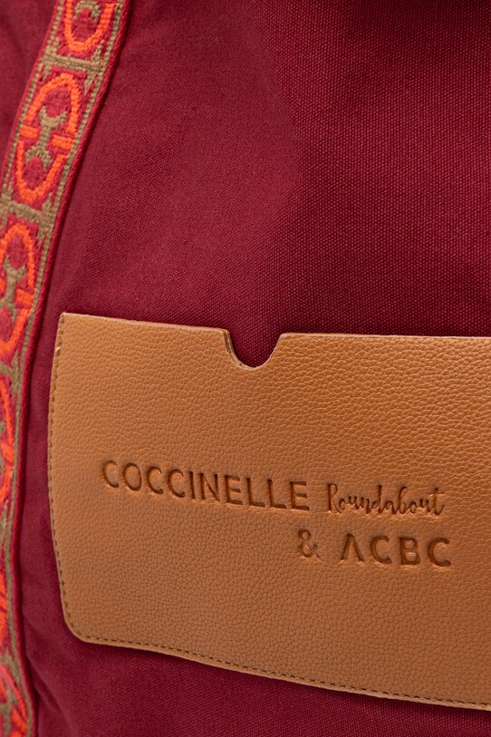 Βαμβακερή τσάντα Coccinelle C-BOUNCE CANVAS κόκκινο SXG.11.01.01