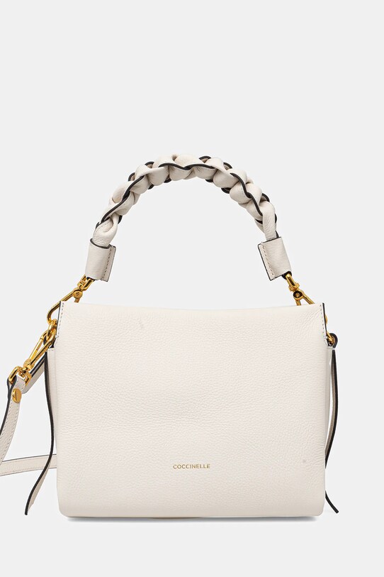 Torba Coccinelle BOHEME GRANA DOUBLE bez uzorka bež M50.58.01.01