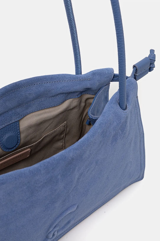 Coccinelle geantă de mână din piele întoarsă COCCINELLEDULSE SUEDE SS6.13.01.01 violet