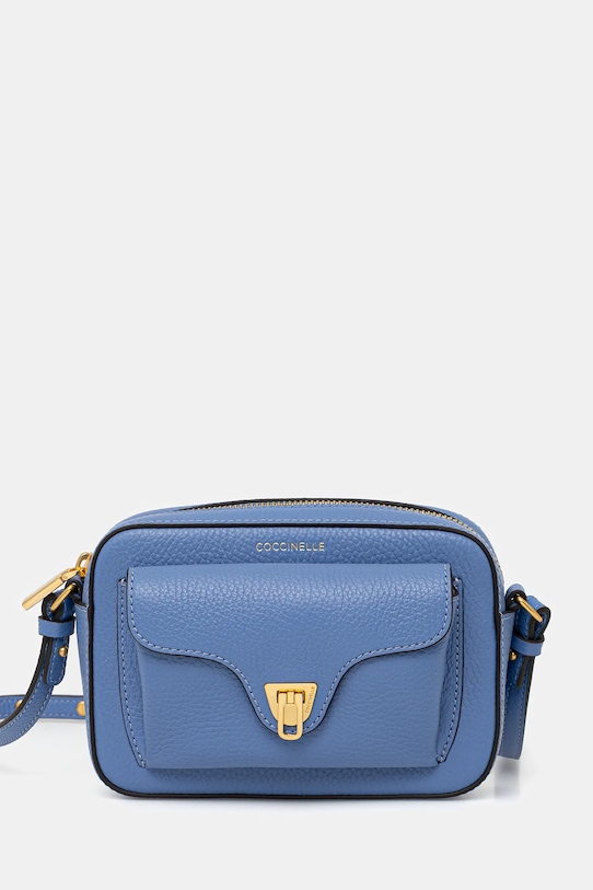 Coccinelle torebka skórzana COCCINELLE BEAT SOFT skóra licowa fioletowy MF6.55.04.01