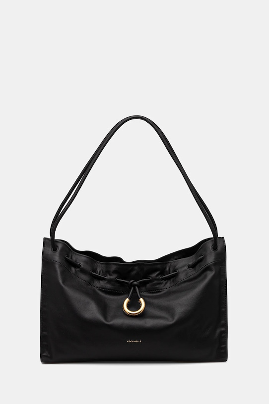 Kožená kabelka Coccinelle COCCINELLEISABELA přírodní kůže černá SCA.13.01.01