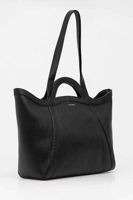 Coccinelle geantă de piele COCCINELLEAMALIA S9P.11.01.01 negru SS25