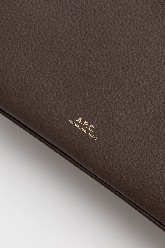 A.P.C. torebka bawełniana Sac Vera Shoulder brązowy PXCBL.F61974