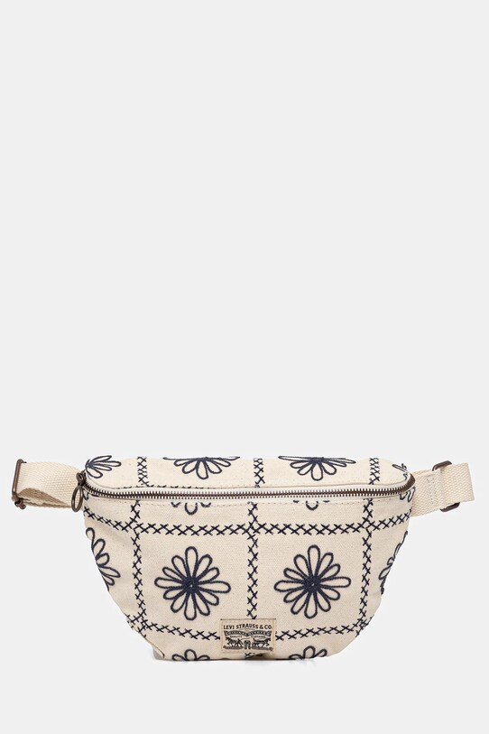 Levi's borsa a mano in cotone stampa all-over beige 002H1.0001