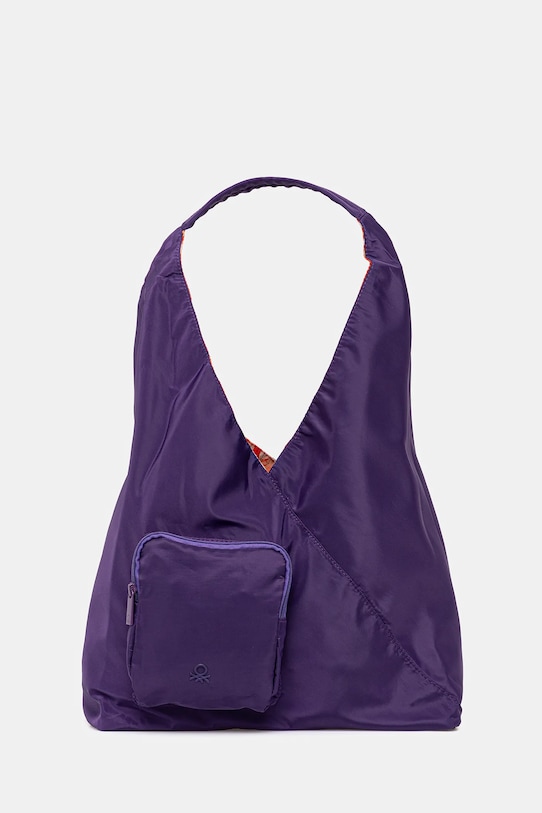 Τσάντα United Colors of Benetton λεπτό μοτίβο μωβ 6UY11Y01X