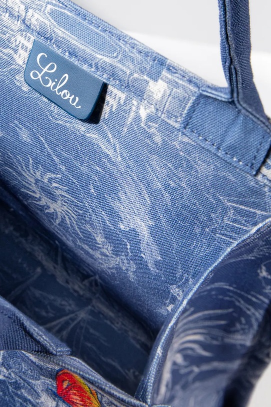 Kabelka Lilou modrá SHOP/MED/CANVAS/BLUE