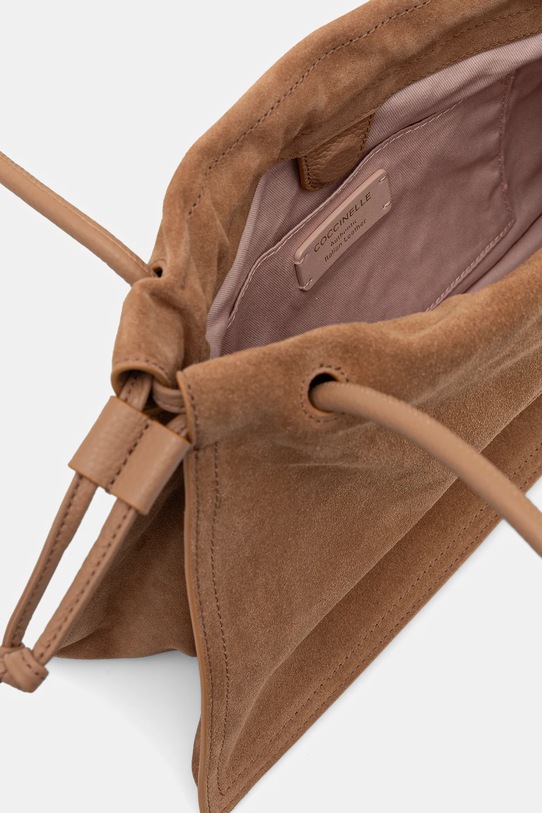 Coccinelle geantă de mana din piele întoarsă E1.SS6.13.01.01 maro