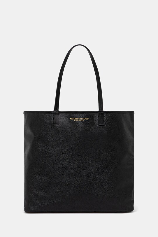 NEIGHBORHOOD torebka COATED TOTE syntetyczny czarny 251TQNH.CG01