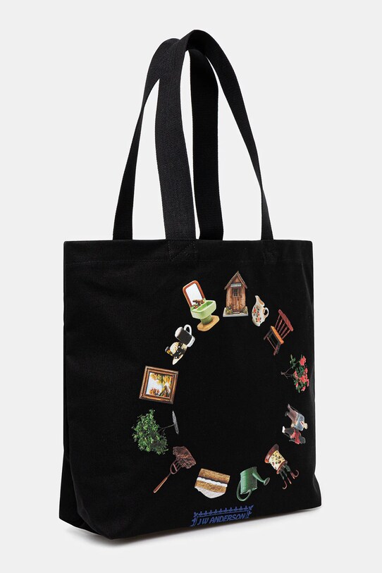 JW Anderson torebka bawełniana Canvas Tote HB0498.FA0440 czarny SS25
