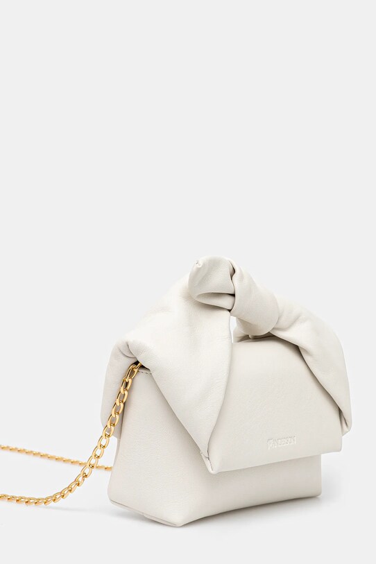 JW Anderson torebka skórzana Bow Small Twister HB0698.LA0355 biały SS25