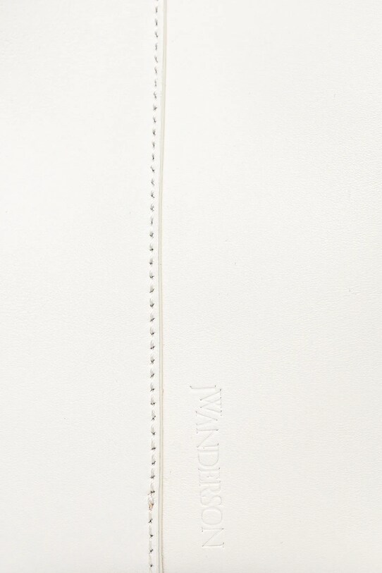 Kožená kabelka JW Anderson The Jwa Corner Small biela HB0706.LA0351