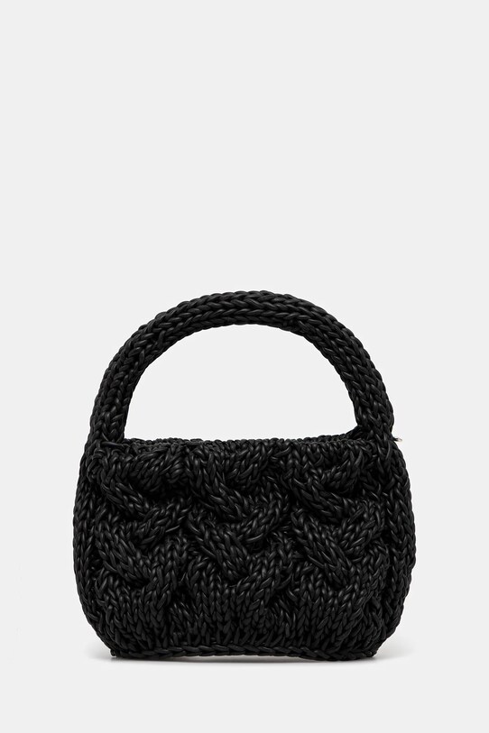JW Anderson torebka skórzana Small Cable Knit imitacja skóry licowej czarny HB0712.LA0365