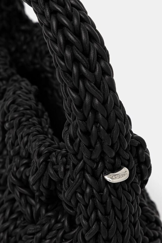 JW Anderson torebka skórzana Small Cable Knit czarny HB0712.LA0365