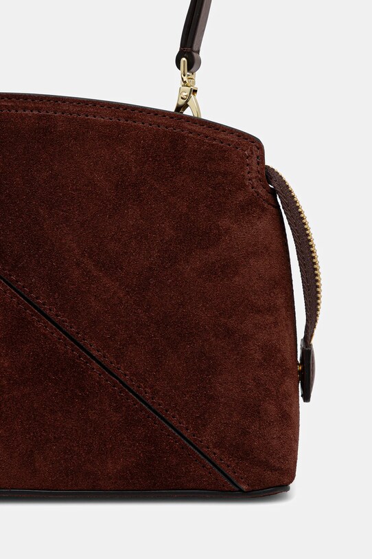 Akcesoria Victoria Beckham torebka zamszowa SS25B225AAC006556A brązowy