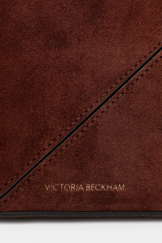 Victoria Beckham torebka zamszowa brązowy SS25B225AAC006556A