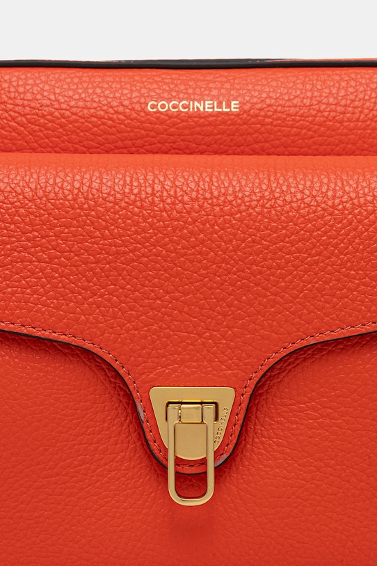 Coccinelle poșetă de piele E1.NOF.15.04.01 portocaliu SS25