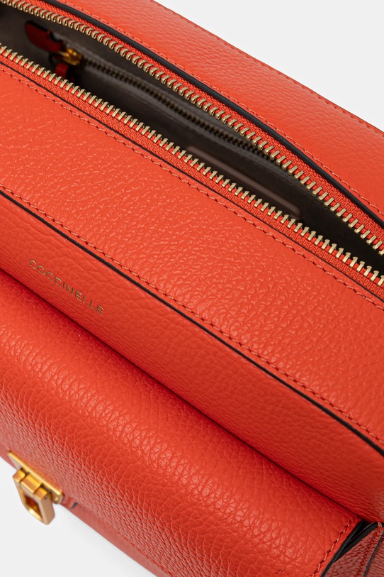 Coccinelle poșetă de piele E1.NOF.15.04.01 portocaliu
