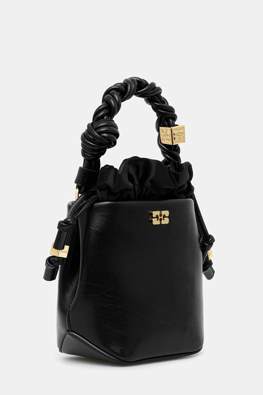 Kabelka GANNI Bou Bucket Mini Crinkle Oleatex A6509 černá SS25