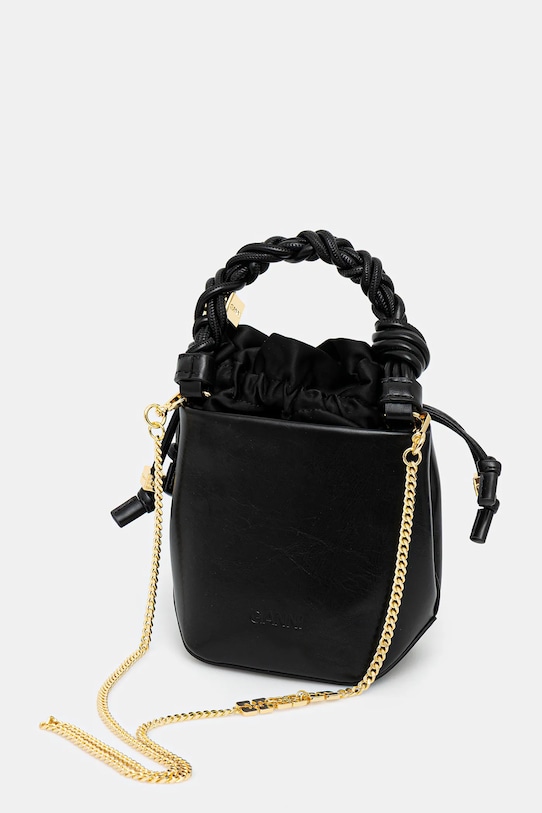 Doplňky Kabelka GANNI Bou Bucket Mini Crinkle Oleatex A6509 černá
