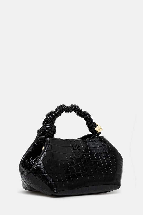 GANNI torebka Bou Bag Small Patent Croco A6083 czarny SS25