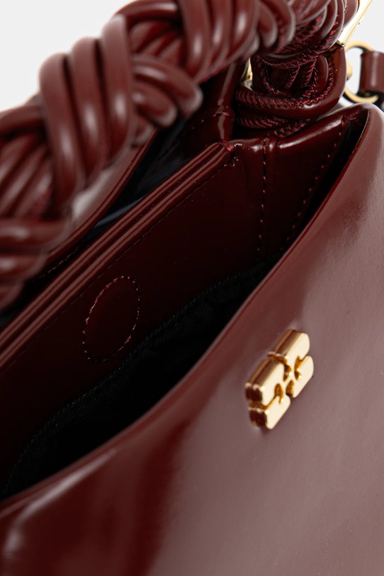 GANNI torebka Bou Bag Small Patent Oleatex A6499 bordowy