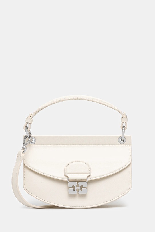 Сумочка GANNI Apo-G Bag Mini Top Handle гладкий бежевый A6521