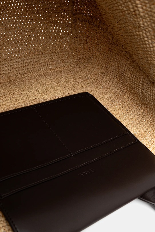GANNI torebka Easy Shopper Medium Raffia A6823 brązowy