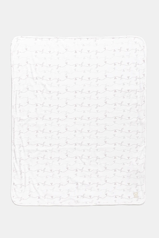 Guess kocyk bawełniany niemowlęcy beżowy H5GW19.KA6W1.PPYA