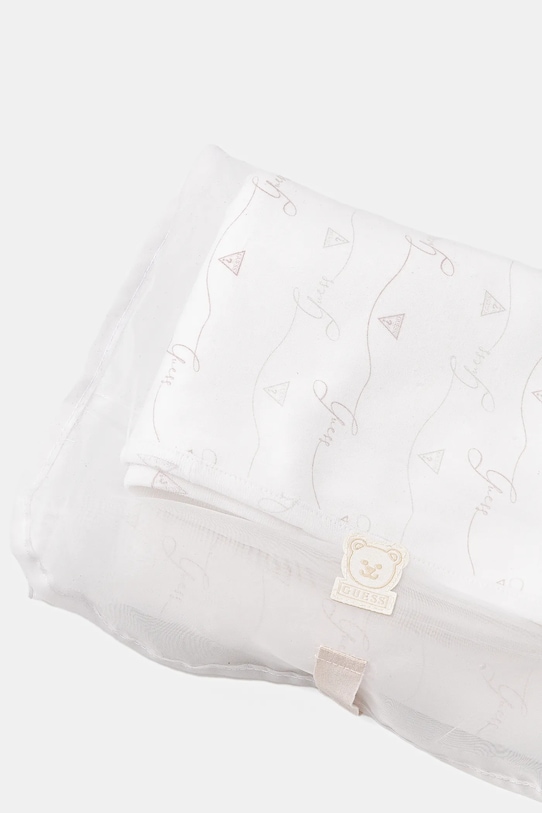 Dziewczynka Guess kocyk bawełniany niemowlęcy H5GW19.KA6W1.PPYA beżowy