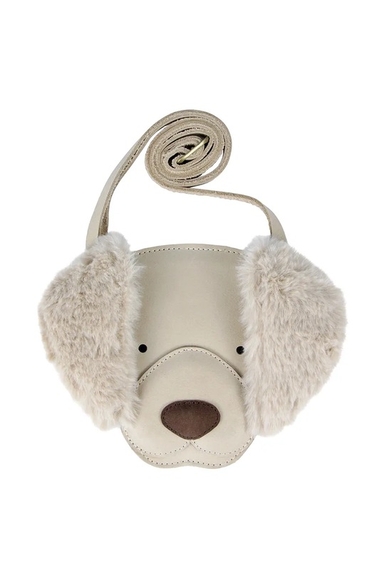 Девочка Детская кожаная сумочка Donsje Britta Exclusive Purse Golden Retriever 5002034 белый