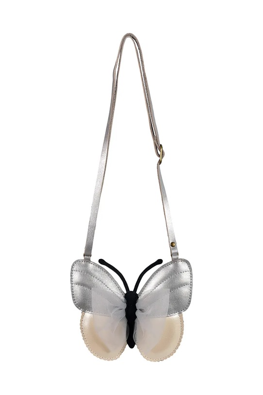 Детская кожаная сумочка Donsje Alja Purse Vlinder 5519203 серебрянный SS25